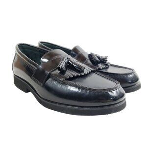 Rockport Mens Size 8 Black Leather Kiltie Tassel Loafers Dressports II Lite